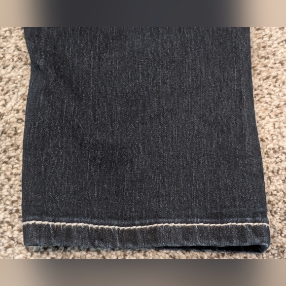 Women's Love Indigo Dark Wash Capris Denim Blue Jeans Stretch Sz: 4 Design Pants - Picture 14 of 14